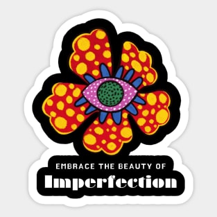 Embrace the Beauty of Imperfection Yayoi Kusama Inspired Flower Sticker